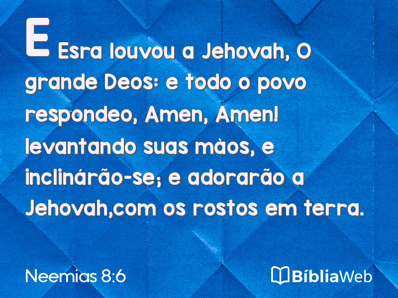 Neemias 8:6 em imagem para compartilhar