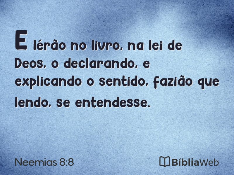 Neemias 8:8 em imagem para compartilhar