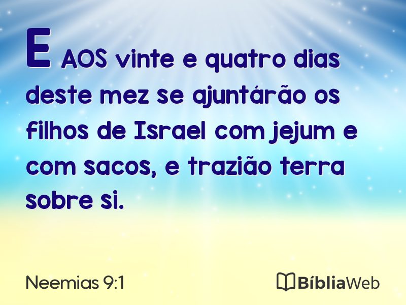 Neemias 9:1 em imagem para compartilhar