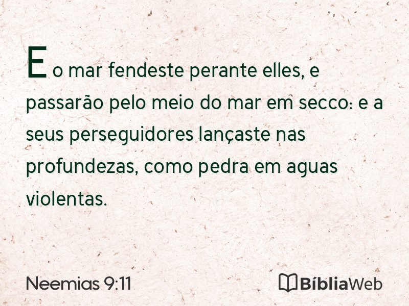 Neemias 9:11 em imagem para compartilhar