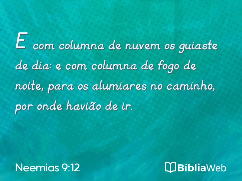 Neemias 9:12 em imagem para compartilhar