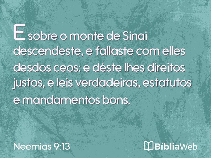Neemias 9:13 em imagem para compartilhar