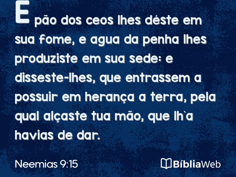 Neemias 9:15 em imagem para compartilhar