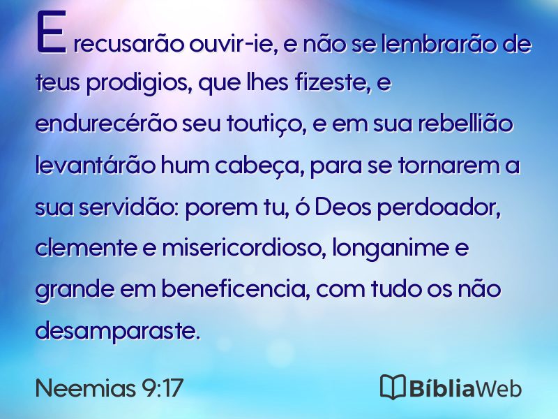 Neemias 9:17 em imagem para compartilhar
