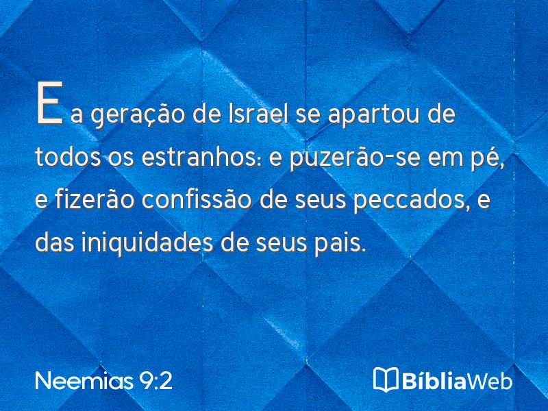 Neemias 9:2 em imagem para compartilhar