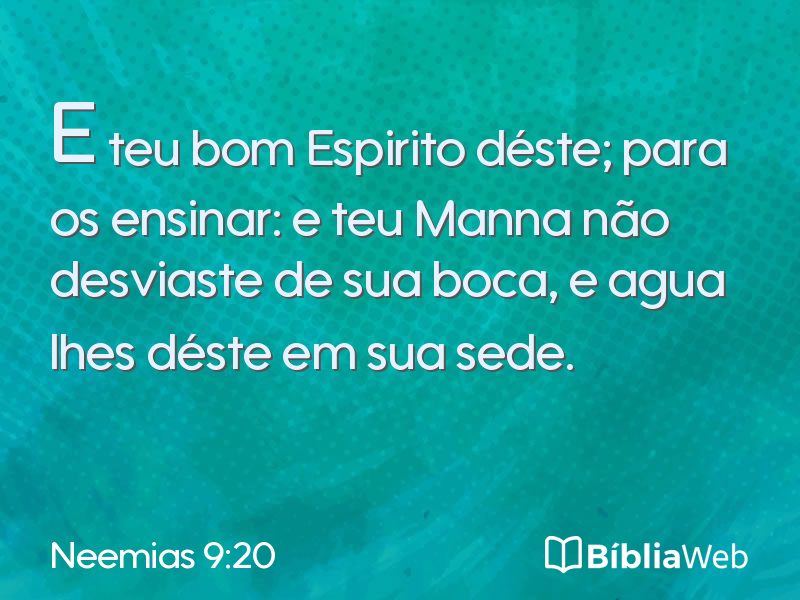 Neemias 9:20 em imagem para compartilhar