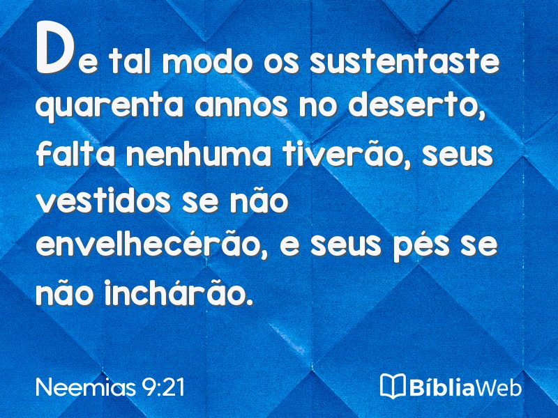 Neemias 9:21 em imagem para compartilhar