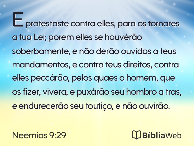 Neemias 9:29 em imagem para compartilhar