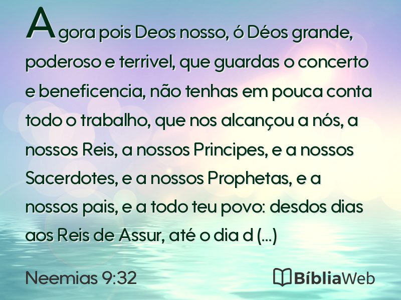 Neemias 9:32 em imagem para compartilhar