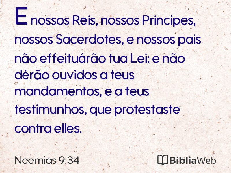 Neemias 9:34 em imagem para compartilhar