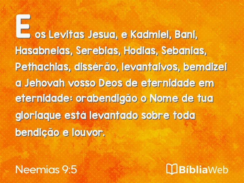 Neemias 9:5 em imagem para compartilhar