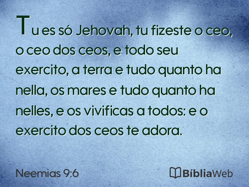 Neemias 9:6 em imagem para compartilhar