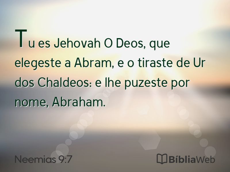 Neemias 9:7 em imagem para compartilhar
