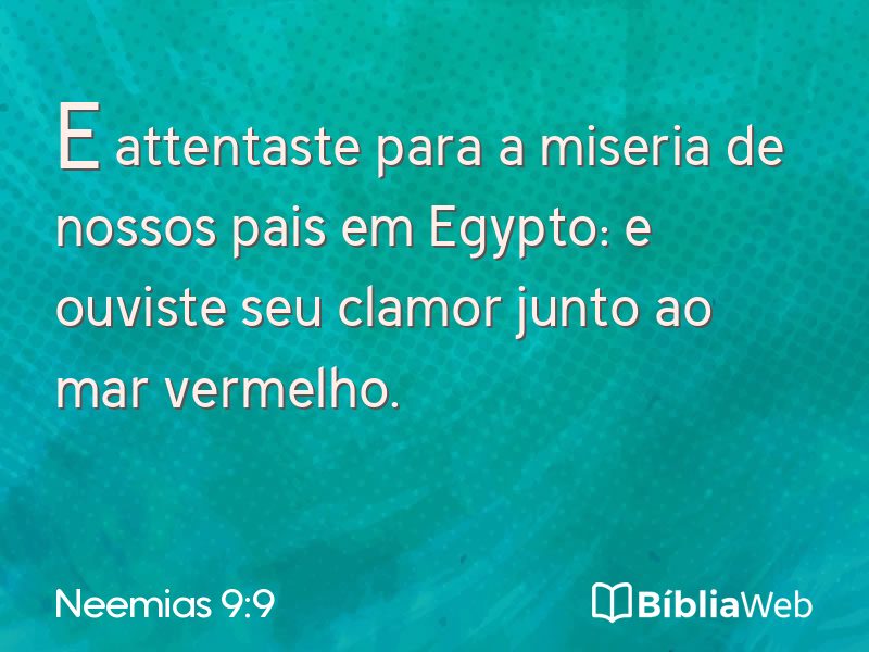 Neemias 9:9 em imagem para compartilhar