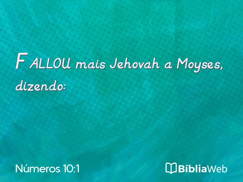 Números 10:1 em imagem para compartilhar