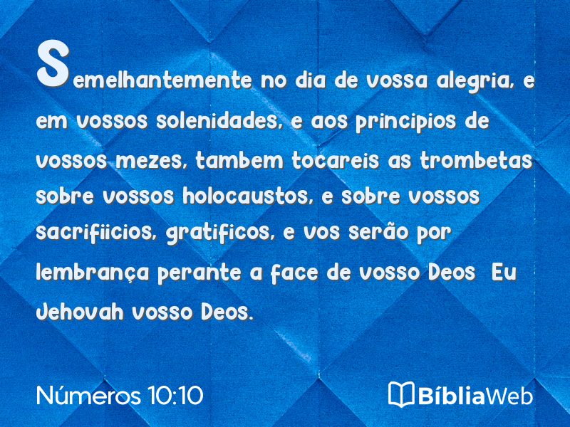Números 10:10 em imagem para compartilhar