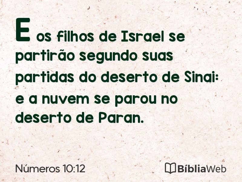 Números 10:12 em imagem para compartilhar