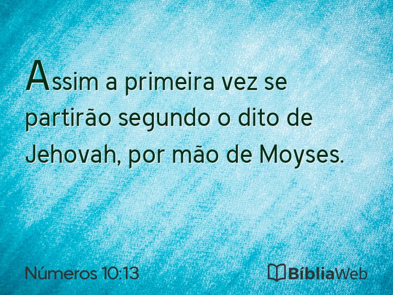 Números 10:13 em imagem para compartilhar