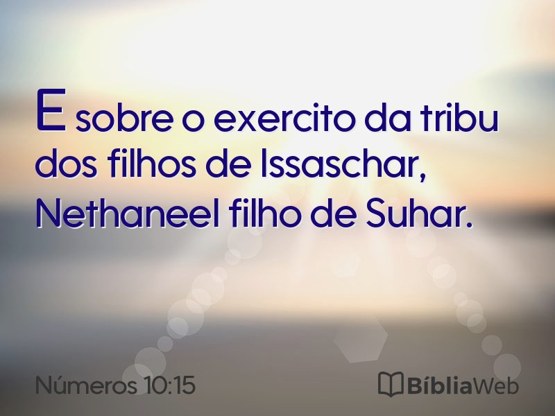 Números 10:15 em imagem para compartilhar