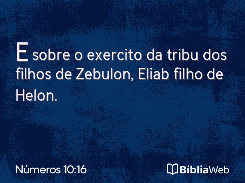 Números 10:16 em imagem para compartilhar