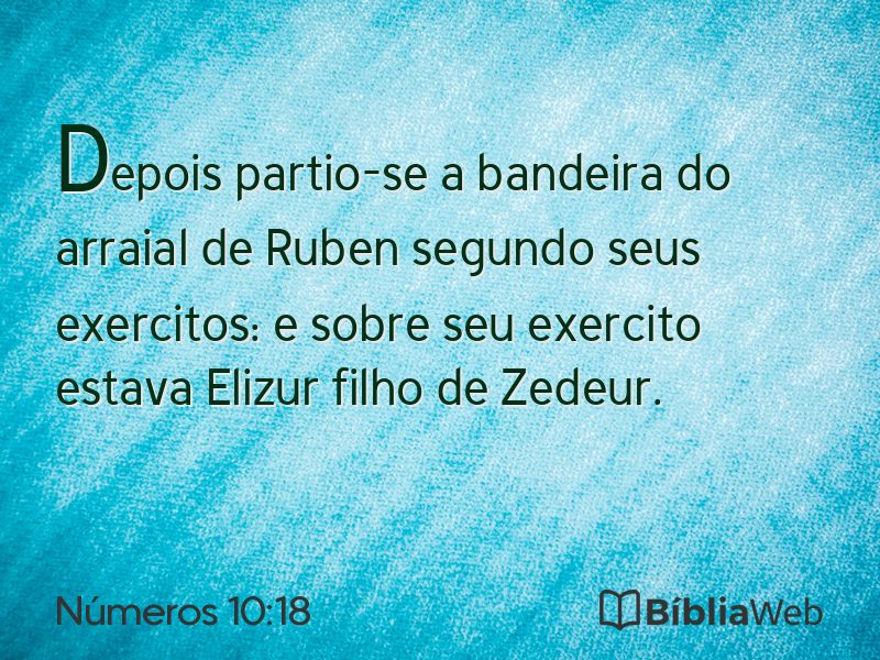 Números 10:18 em imagem para compartilhar
