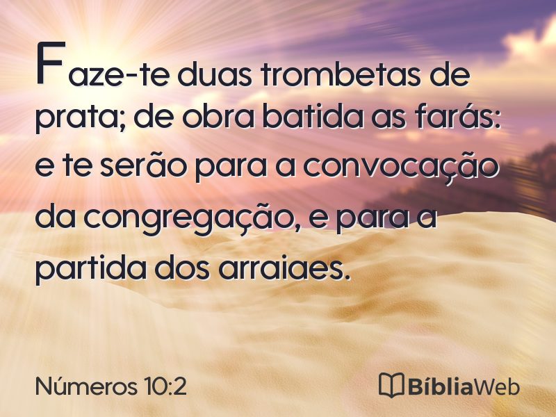 Números 10:2 em imagem para compartilhar