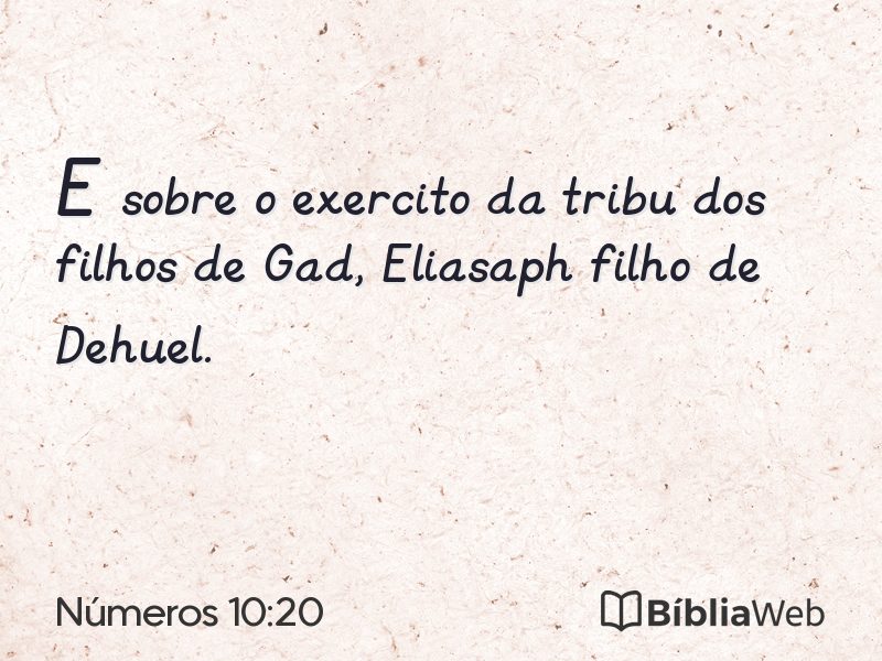 Números 10:20 em imagem para compartilhar