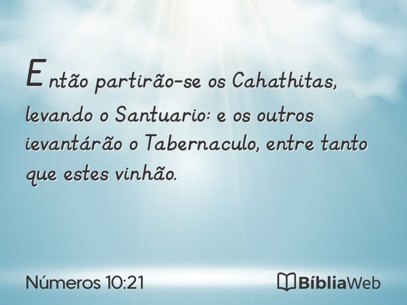Números 10:21 em imagem para compartilhar
