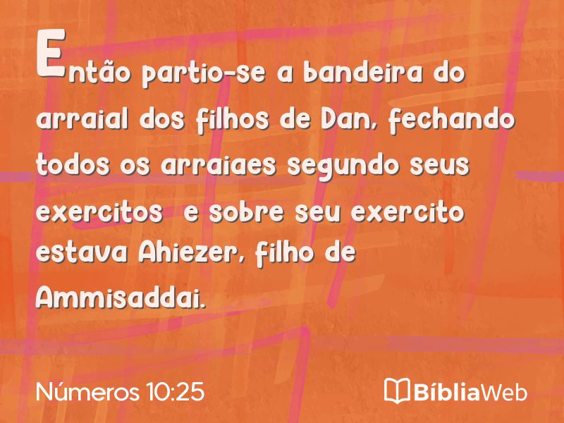 Números 10:25 em imagem para compartilhar