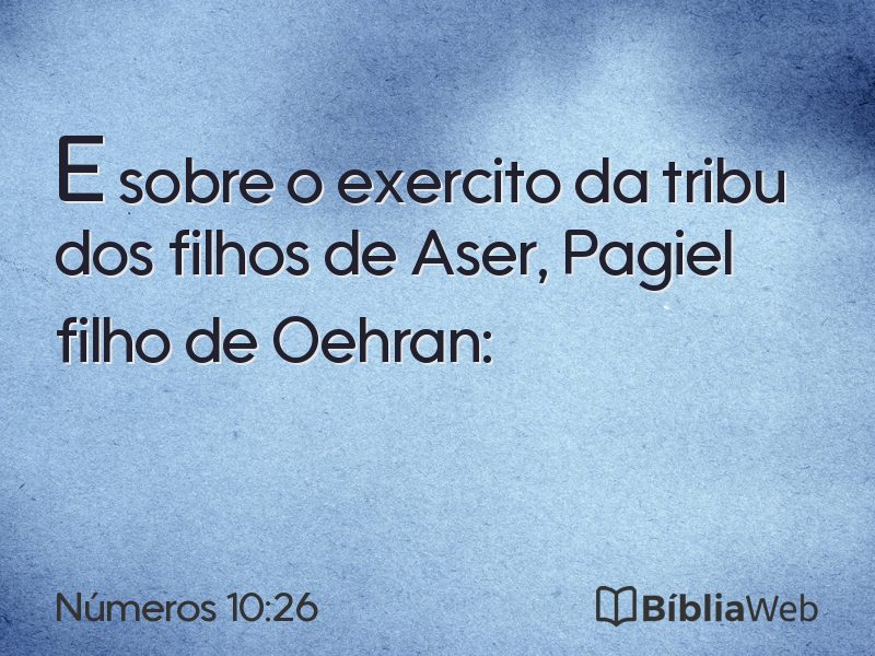 Números 10:26 em imagem para compartilhar