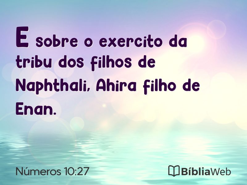 Números 10:27 em imagem para compartilhar