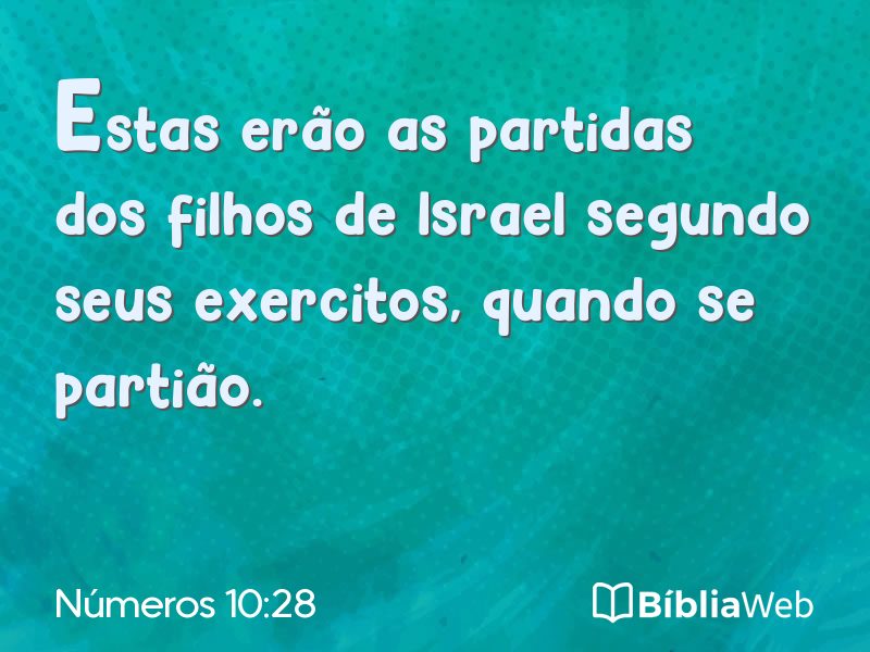 Números 10:28 em imagem para compartilhar