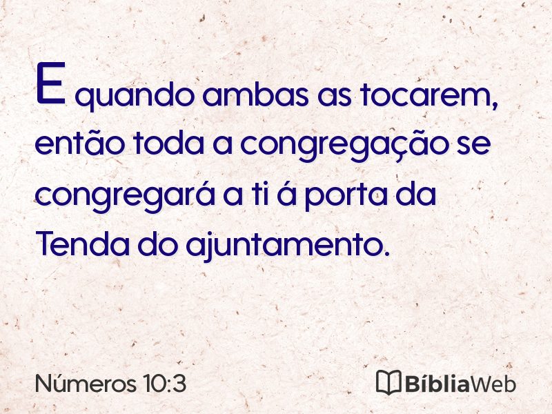 Números 10:3 em imagem para compartilhar