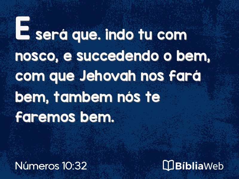 Números 10:32 em imagem para compartilhar