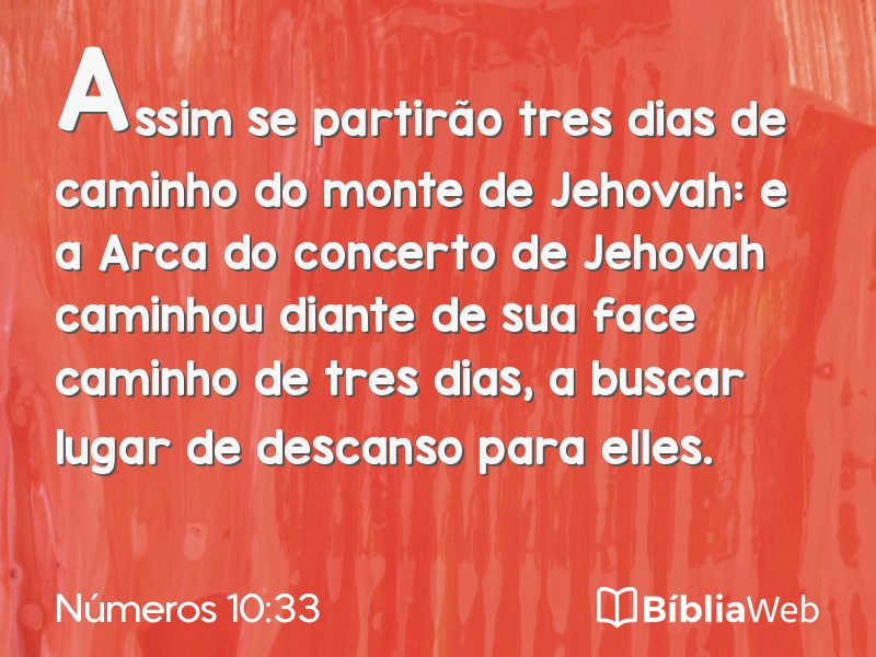 Números 10:33 em imagem para compartilhar