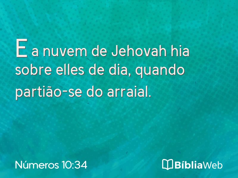 Números 10:34 em imagem para compartilhar