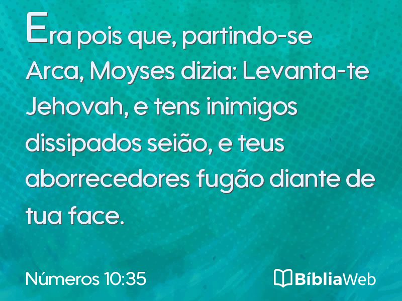 Números 10:35 em imagem para compartilhar