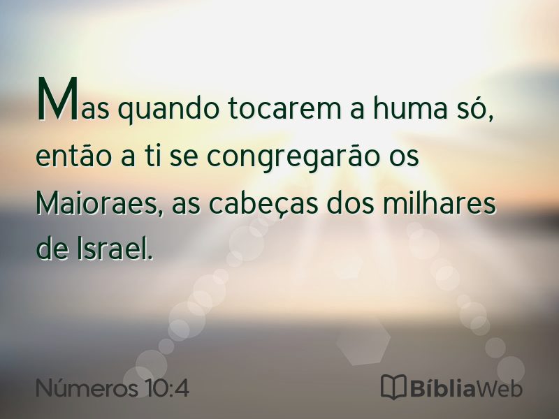 Números 10:4 em imagem para compartilhar