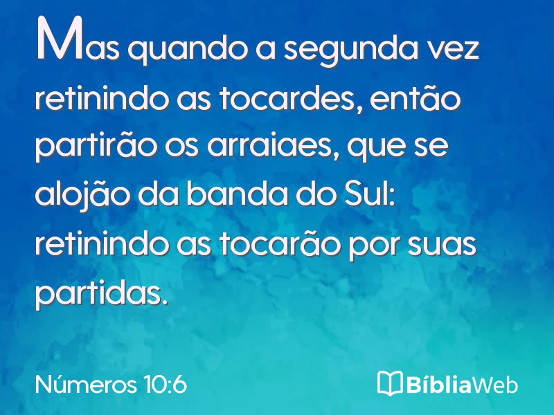 Números 10:6 em imagem para compartilhar