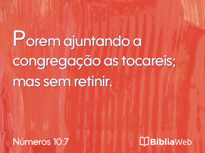 Números 10:7 em imagem para compartilhar