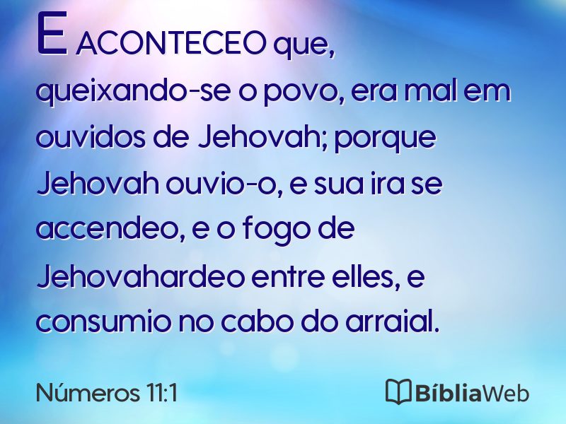 Números 11:1 em imagem para compartilhar