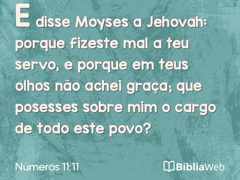 Números 11:11 em imagem para compartilhar