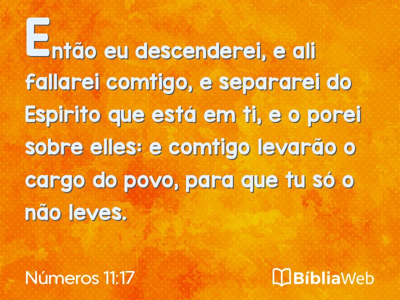 Números 11:17 em imagem para compartilhar