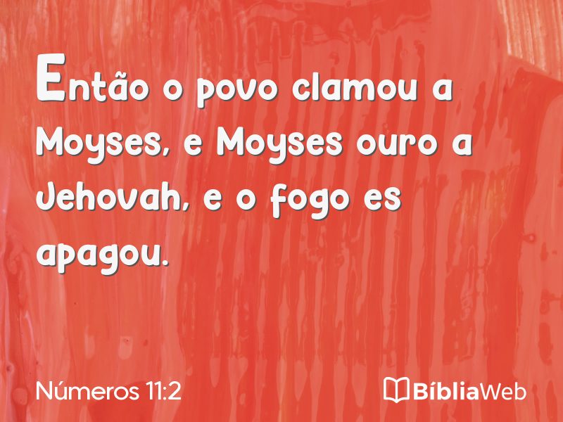 Números 11:2 em imagem para compartilhar