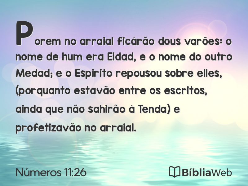 Números 11:26 em imagem para compartilhar