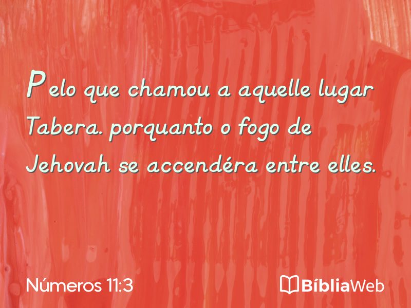 Números 11:3 em imagem para compartilhar