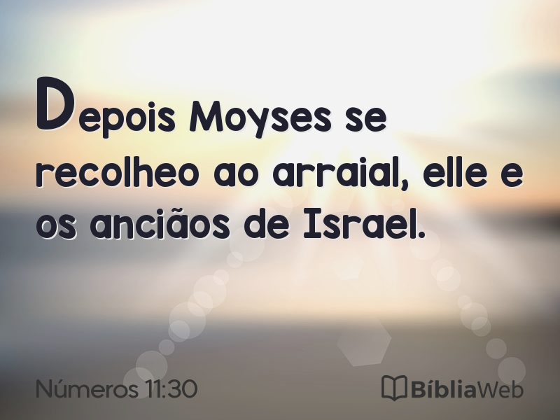 Números 11:30 em imagem para compartilhar