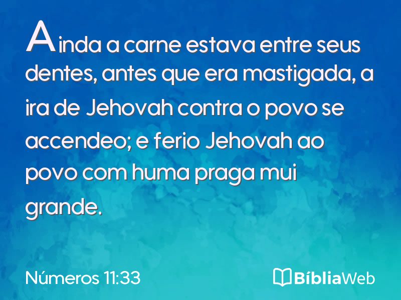 Números 11:33 em imagem para compartilhar