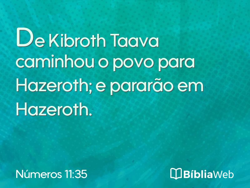 Números 11:35 em imagem para compartilhar