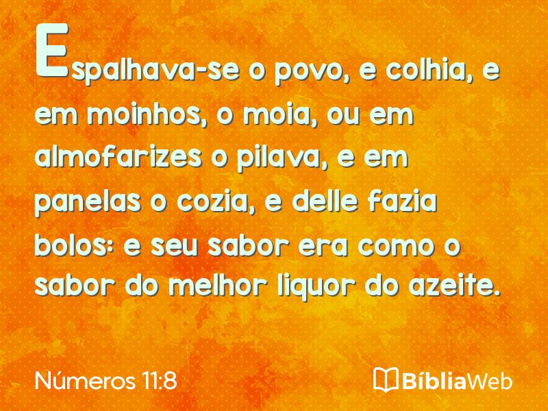 Números 11:8 em imagem para compartilhar